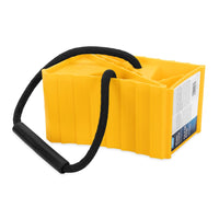 Camco 44470 Double RV Wheel Chock with Rope, Yellow