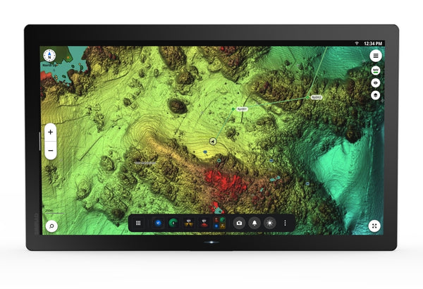 Simrad NSO 4-24. NEON OS, 24-inch Glass-bridge multi-function display. Qualcomm 8-core processor. Full HD touchscreen. Gigabit Ethernet, WIFI, Video In and Out. Next-generation C-MAP DISCOVER X chart included