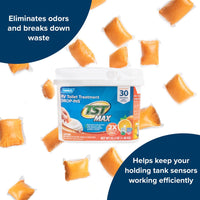 Camco TST Orange Drop-Ins Tank Treatment 41183 30-Pack