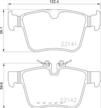 Hella Pagid 355023361 Rear Brake Pads | Jaguar Volvo LR
