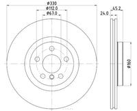 Hella Pagid 355122641 Brake Rotor, 330 mm Vented Disc