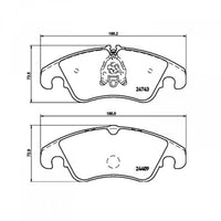 Hella Pagid 355013751 Front Brake Pad Set for Audi