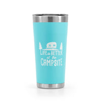 Camco Campsite 20 oz Insulated Tumbler, Cool Blue