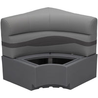 Taylor Made Square Corner Lounge Boat Seat, Charcoal