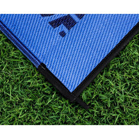 Camco 42876 Outdoor RV Mat 9x6 Blue Lattice