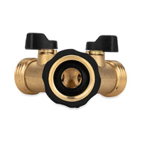 Camco 20123 Brass Y Valve, Fresh Water Hose Shut-Off