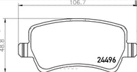 Hella Pagid 355025401 Rear Brake Pad Set | Low-Metallic