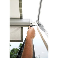 Camco 51451 RV Awning Sun Block Shade 4'6" x 10' Black