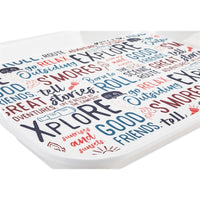 Camco 53486 Melamine RV Serving Tray, Graffiti Design