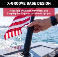 Taylor Made 18in Aluminum Boat Flag Pole for Rod Holder