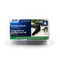 Camco 42452 RV Gutter Spout Extensions, Black 4-Pack