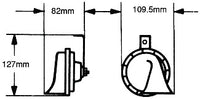 Hella Marine TE16 Dual-Tone Boat Horn Kit, 110 dB 12V