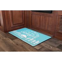 Camco Campsite Anti-Fatigue Kitchen Mat, Teal 30x18
