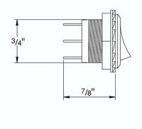 Hella Marine H61922001 Amber LED Rocker Switch