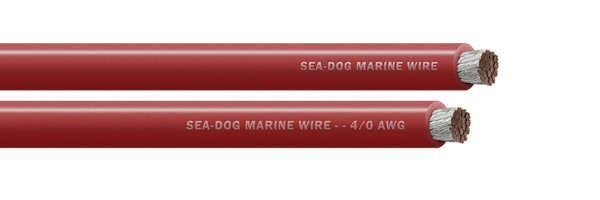 Sea-Dog 4/0 AWG Red Tinned Battery Cable, 100 Ft Spool