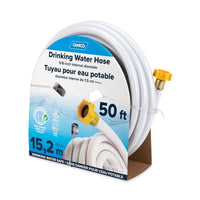 Camco TastePURE 50 ft Drinking Water Hose | 5/8 in ID