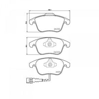 Hella 355014031 Front Brake Pads | Tiguan Passat Q3