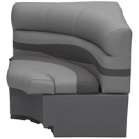 Taylor Made Square Corner Lounge Boat Seat, Charcoal