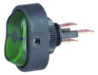 Hella Marine Oval Lighted Rocker Switch, Green On-Off