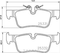 Hella Pagid 355021681 Rear Brake Pads | MINI Cooper