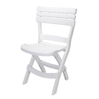 Camco 51640 Folding Table and Chair Set | 3-Piece White