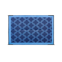 Camco 42876 Outdoor RV Mat 9x6 Blue Lattice