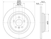 Hella 355122861 Brake Rotor 325mm 6x112 Solid Disc