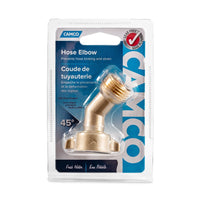 Camco 22605 45-Degree Brass Fresh Water Hose Elbow