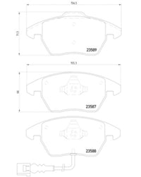 Hella Front Brake Pad Set 355010581, Low-Metallic
