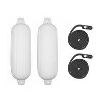 Taylor Made 6x22 Inflatable Boat Fender White 2-Pack