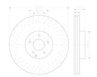 Hella Pagid 355123012 Vented Drilled Brake Rotor