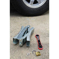 Camco EAZ-Lift 44661 Metal Wheel Stop, Tandem, 2-Pack