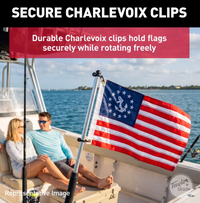 Taylor Made 18in Aluminum Boat Flag Pole for Rod Holder