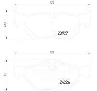 Hella Pagid Rear Brake Pads BMW 128i 328i X1 355011301
