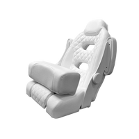 TACO Baja Sport White Vinyl Helm Seat with Armrests