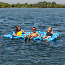AIRHEAD Air Island Lake Float | Large Floating Water Mat Blue/White
