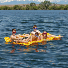 AIRHEAD Air Island Lake Float | Large Floating Water Mat Peach/White