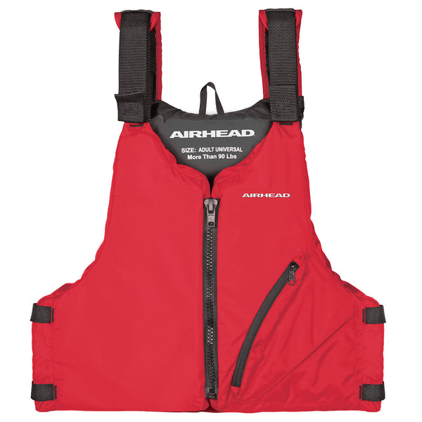 AIRHEAD Base Paddle Life Jacket Vest | Youth-Adult Red / Youth