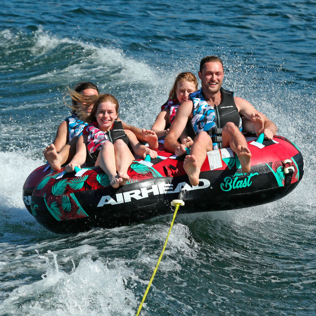Ai Rheed AIRHEAD Blast 4 | 1-4 Rider Towable Tube for Boating | NVN Marine