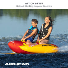 AIRHEAD Double Dog | 1-2 Rider Towable Tube for Boating 