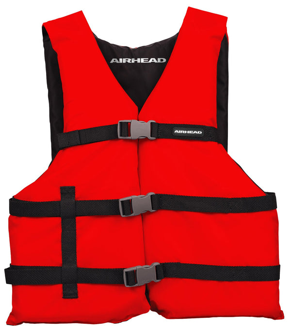 AIRHEAD General Boating Life Jacket Vest | Child-Adult Red / Youth