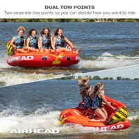 AIRHEAD Great Big Mable | 1-4 Rider Towable Tube for Boating 