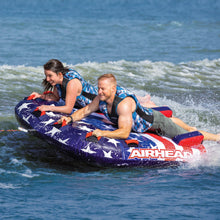 AIRHEAD Stars & Stripes 2 | 1-2 Rider Towable Tube for Boating 