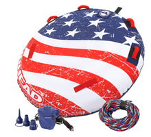 AIRHEAD Stars & Stripes Kit | 1 Rider Towable Tube, Pump, Rope for Boating 