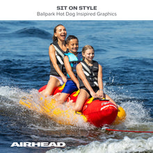 AIRHEAD Triple Dog | 1-3 Rider Towable Tube for Boating 