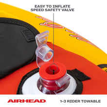 AIRHEAD Triple Dog | 1-3 Rider Towable Tube for Boating 