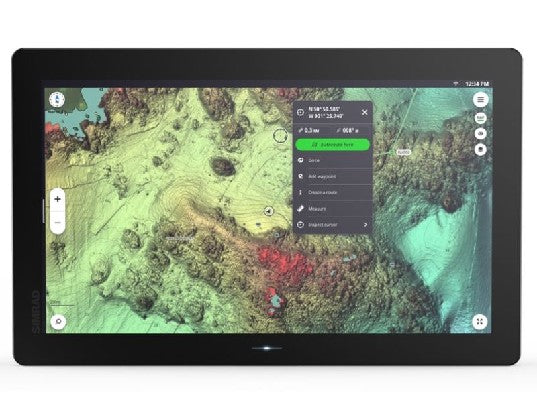 Simrad NSO 4-16 NEON OS, 16-inch Glass-bridge multi-function display. Qualcomm 8-core processor. Full HD touchscreen. Gigabit Ethernet, WIFI, Video In and Out. Next-generation C-MAP DISCOVER X chart included