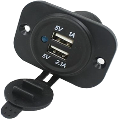 Dual USB Charger, Panel Mount