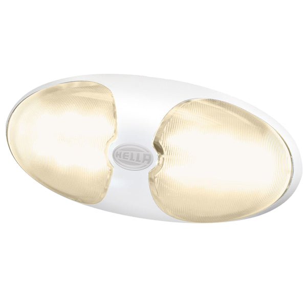 mHella Marine DuraLED 12 Interior/Exterior Lamp w/Switch - Warm White LED - White Housing