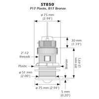 Airmar Speed & Temp Thru-Hull NMEA2000 - Plastic